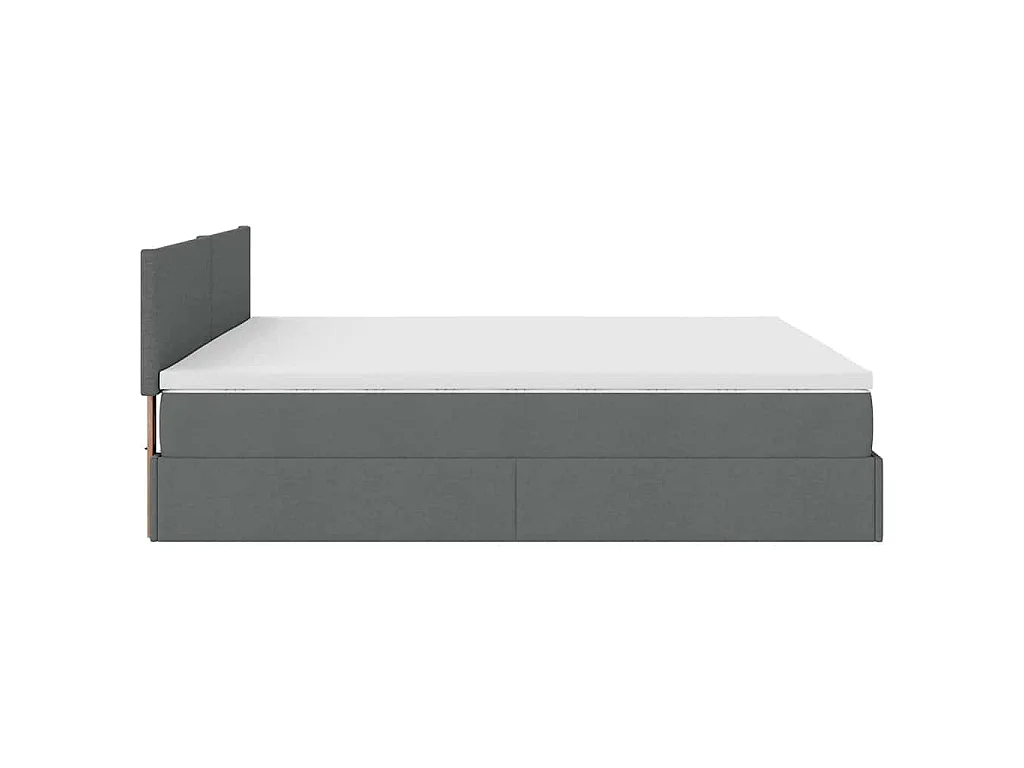 Struttura Letto Pouf con Materassi 200x200 cm in Tessuto