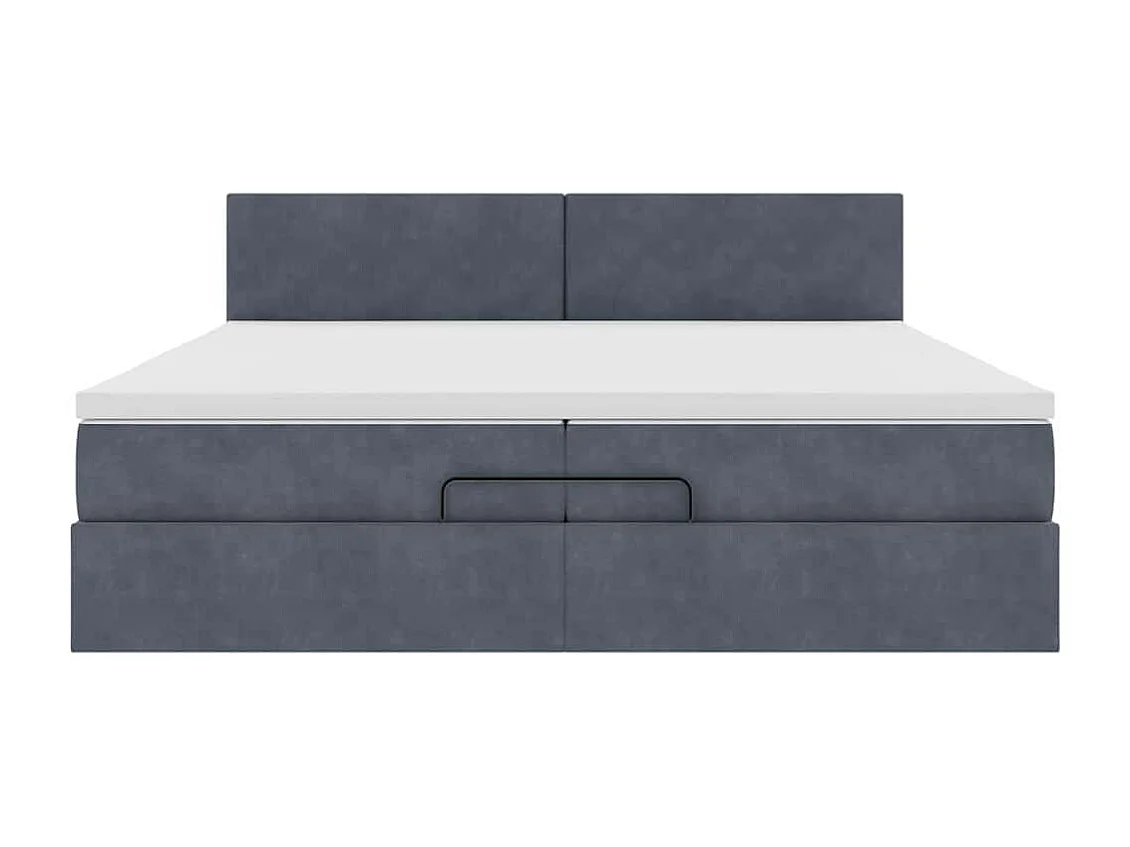 Ottoman bed met matrassen en LED's 200x200cm fluweel