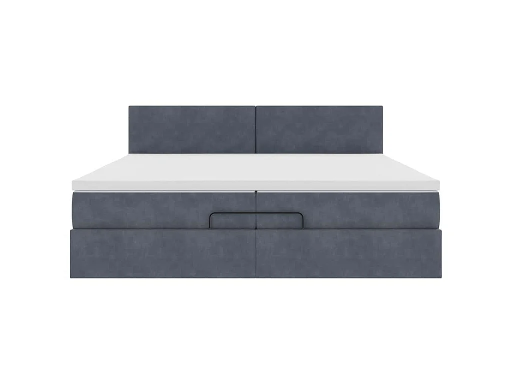 Ottoman bed met matrassen en LED's 200x200cm fluweel
