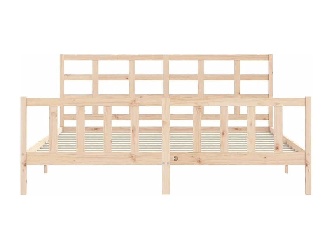 Cadre de lit sans matelas 200x200 cm bois massif de pin