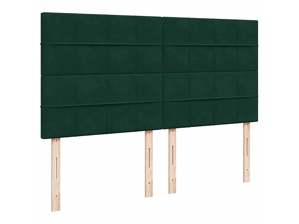 Boxspring met matras fluweel donkergroen 200x200 cm