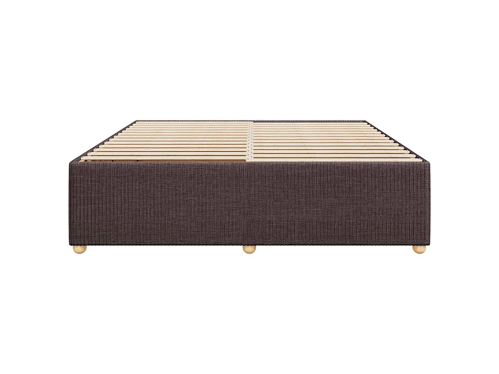 Bedframe zonder matras stof donkerbruin 200x200 cm