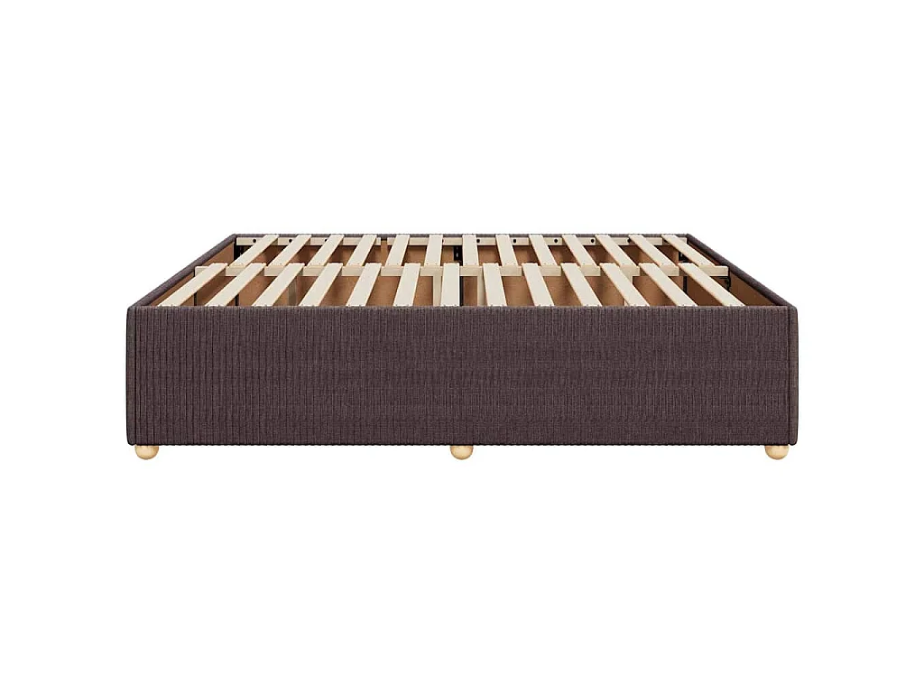Bedframe zonder matras stof donkerbruin 200x200 cm