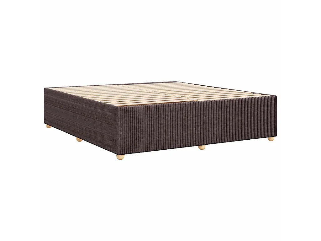 Bedframe zonder matras stof donkerbruin 200x200 cm