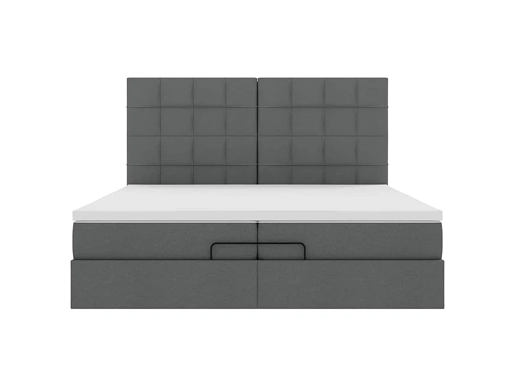 Struttura Letto Pouf con Materassi 200x200 cm in Tessuto
