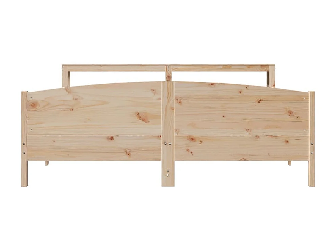 Cadre de lit sans matelas 200x200 cm bois massif de pin
