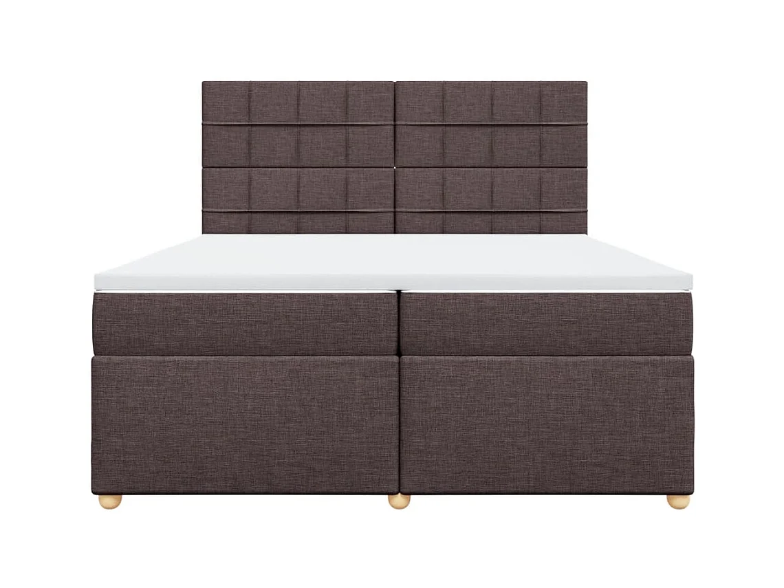 Sommier à lattes de lit avec matelas Marron foncé 200x200 cm