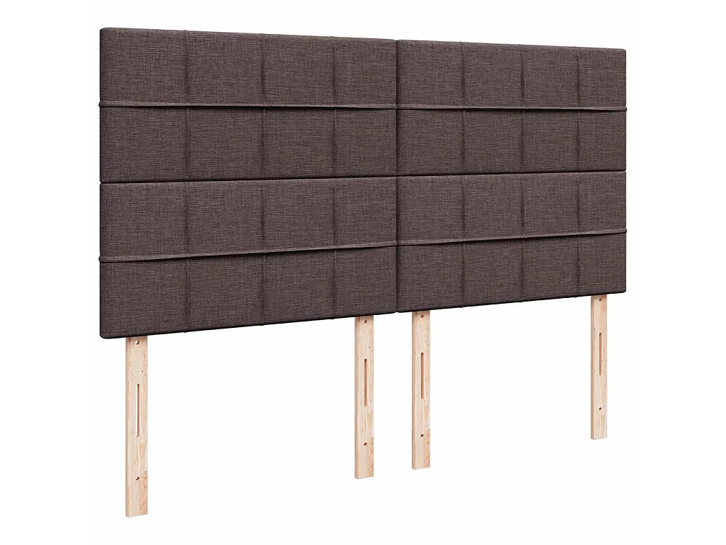 Boxspringbett mit Matratze Dunkelbraun 200x200 cm Stoff