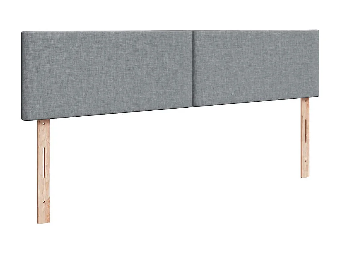Cama box spring con colchón tela gris claro 200x200 cm