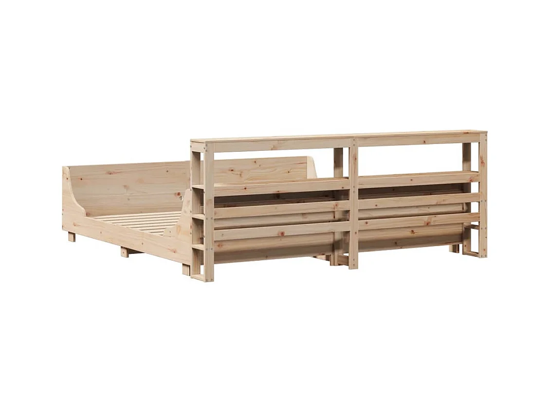 Cadre de lit sans matelas 200x200 cm bois massif de pin