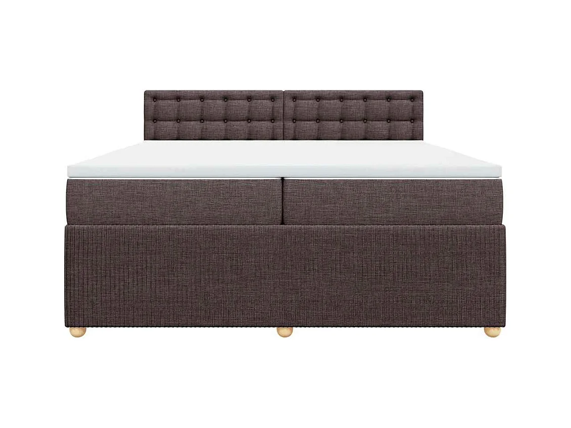 Sommier à lattes de lit avec matelas Marron foncé 200x200 cm