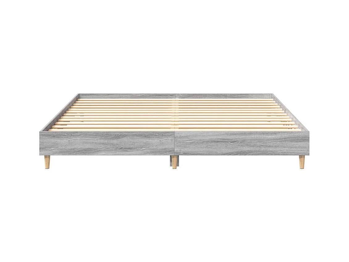 Bedframe zonder matras 200x200 cm spaanplaat grijs sonoma
