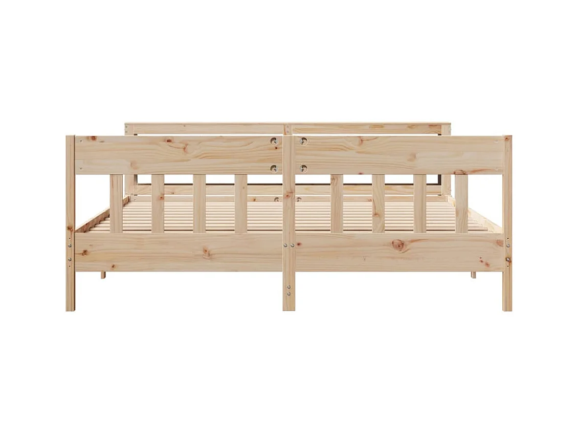 Cadre de lit sans matelas 200x200 cm bois massif de pin
