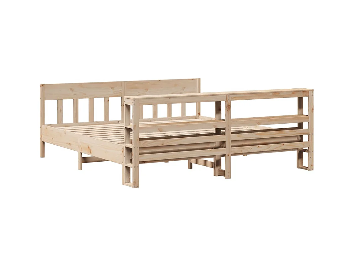 Cadre de lit sans matelas 200x200 cm bois massif de pin