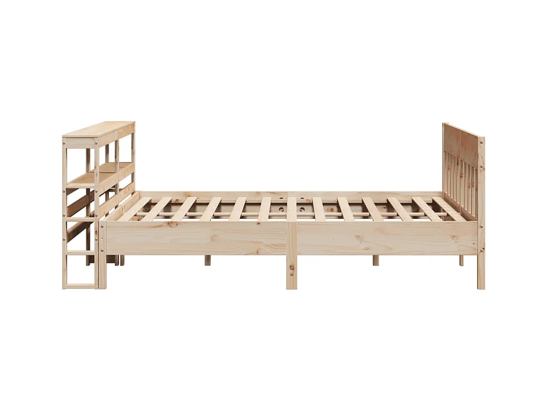 Cadre de lit sans matelas 200x200 cm bois massif de pin