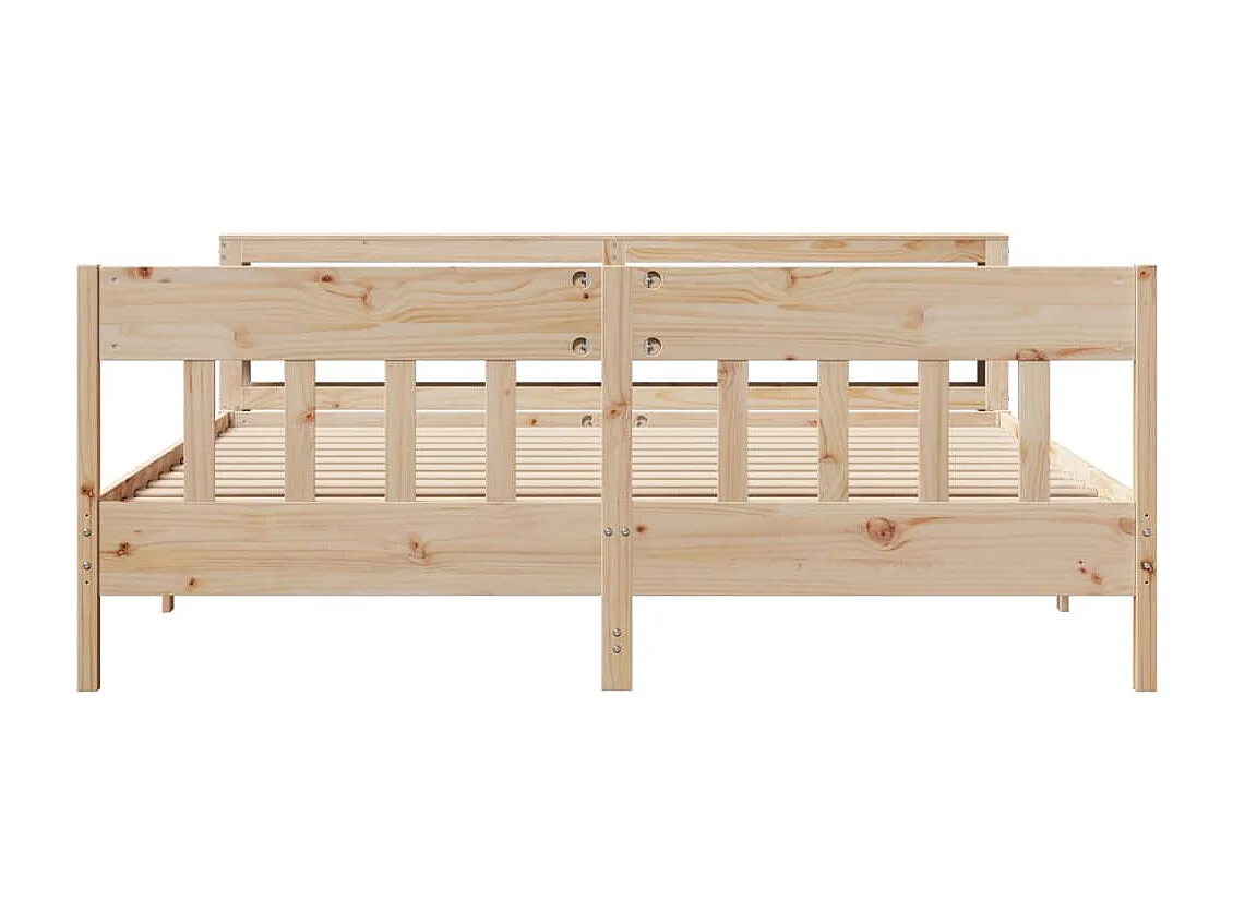 Bedframe zonder matras massief grenenhout 200x200 cm