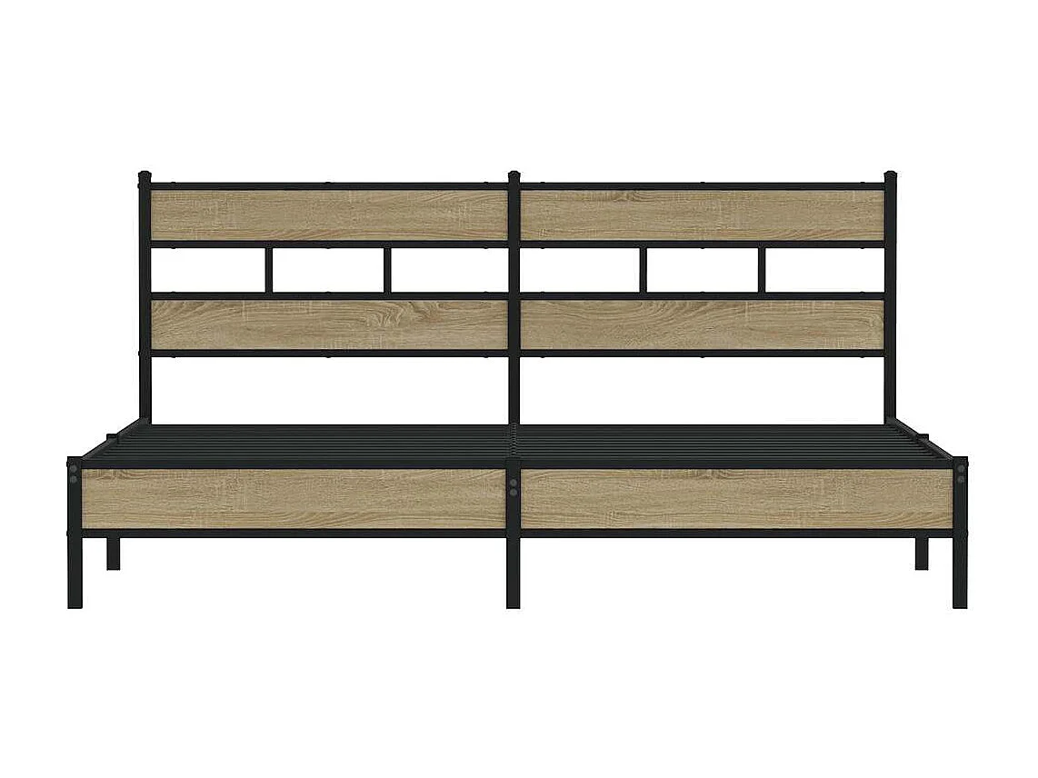 Giroletto senza Materaso in Metallo Rovere Sonoma 193x203 cm