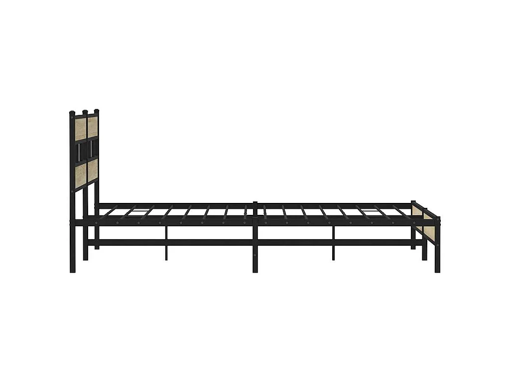 Cadre de lit en métal sans matelas chêne sonoma 193x203 cm