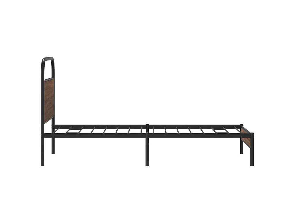 Cadre de lit sans matelas 107x203 cm chêne marron