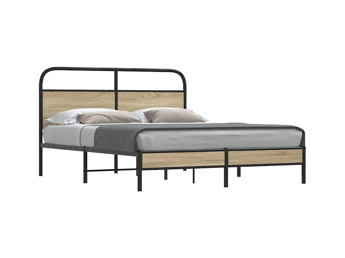 Giroletto senza Materasso Rovere Fumo 150x200 cm in Truciolato