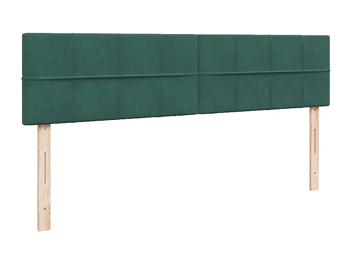 Cadre de lit ottoman avec matelas vert foncé 200x200 cm velours