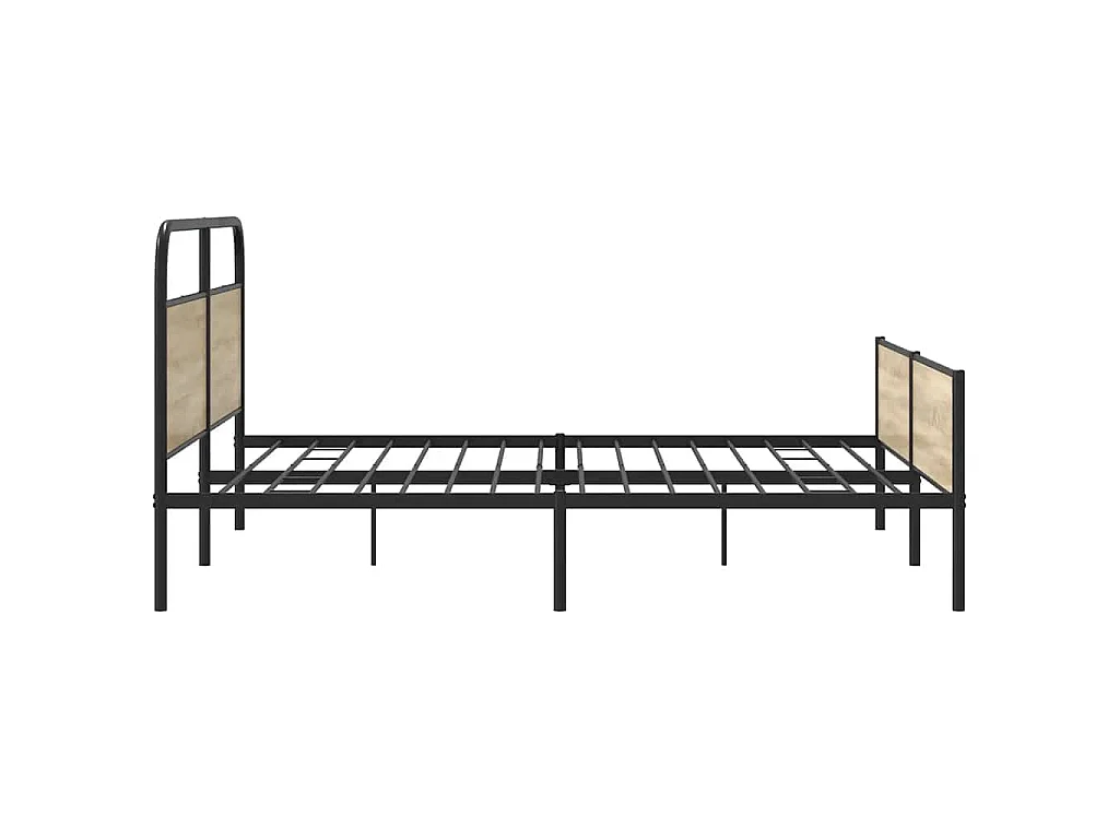 Bedframe zonder matras metaal gerookt eikenkleurig 150x200 cm