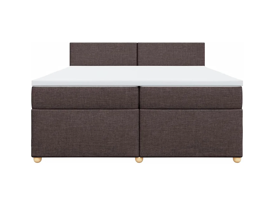 Sommier à lattes de lit avec matelas Marron foncé 200x200 cm