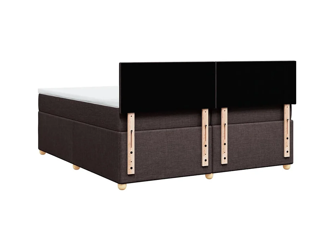 Sommier à lattes de lit avec matelas Marron foncé 200x200 cm