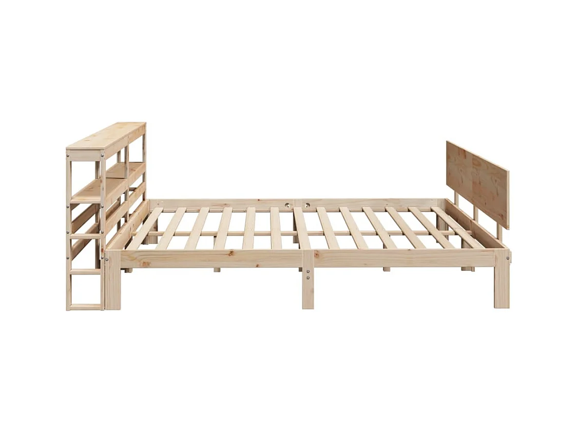 Cadre de lit avec tête de lit sans matelas 200x200 cm