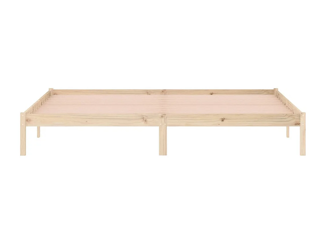 Estructura de cama sin colchón madera maciza de pino 193x203 cm