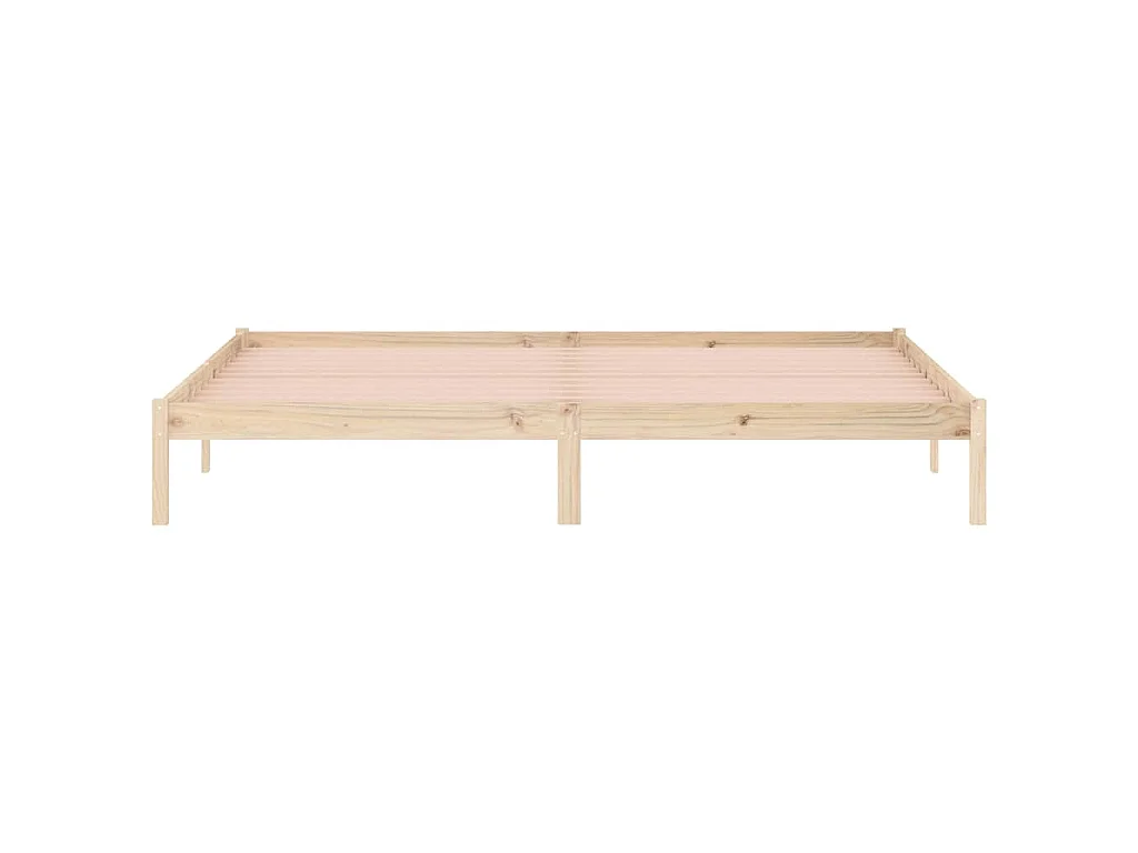 Cadre de lit sans matelas 193x203 cm bois massif de pin