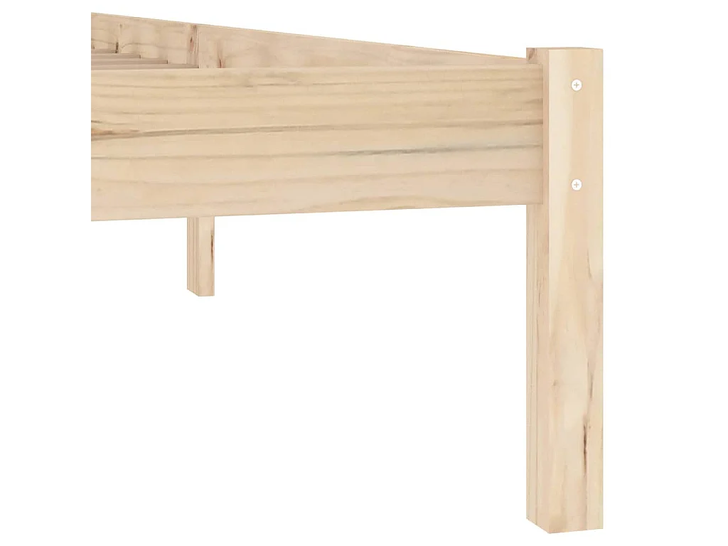 Cadre de lit sans matelas 193x203 cm bois massif de pin