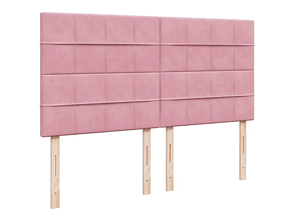 Ottoman bed met matrassen en LED's 200x200cm fluweel roze