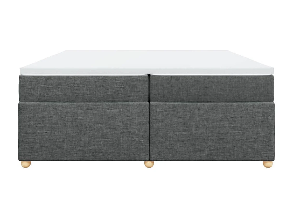 Boxspring met matras stof donkergrijs 200x200 cm