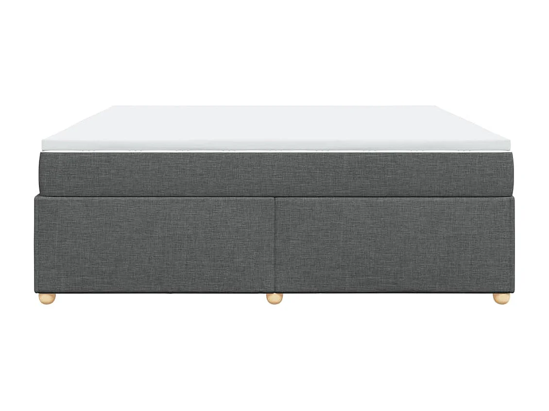 Boxspring met matras stof donkergrijs 200x200 cm