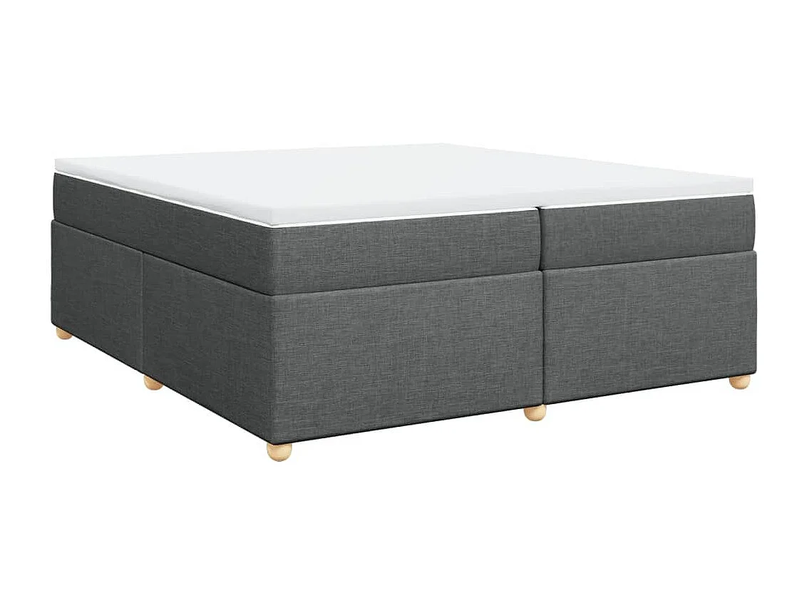 Boxspring met matras stof donkergrijs 200x200 cm