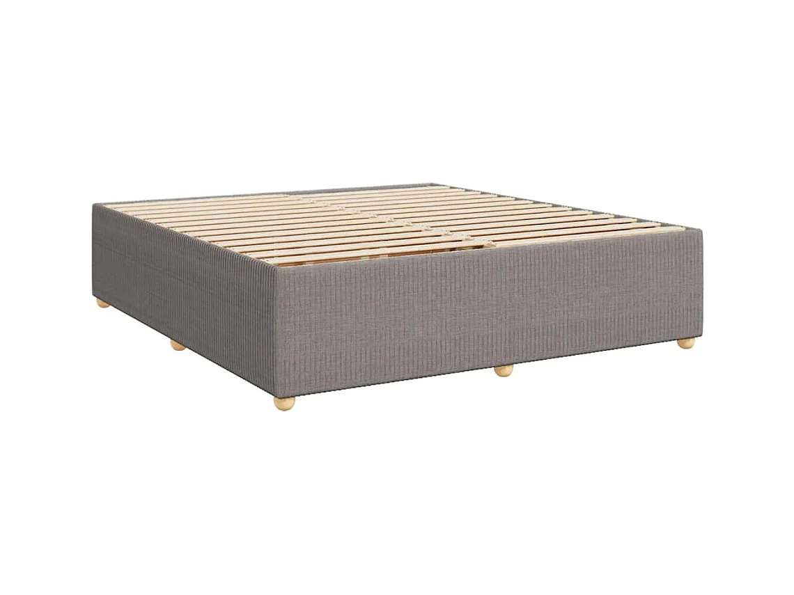 Sommier à lattes de lit avec matelas Taupe 200x200 cm Tissu