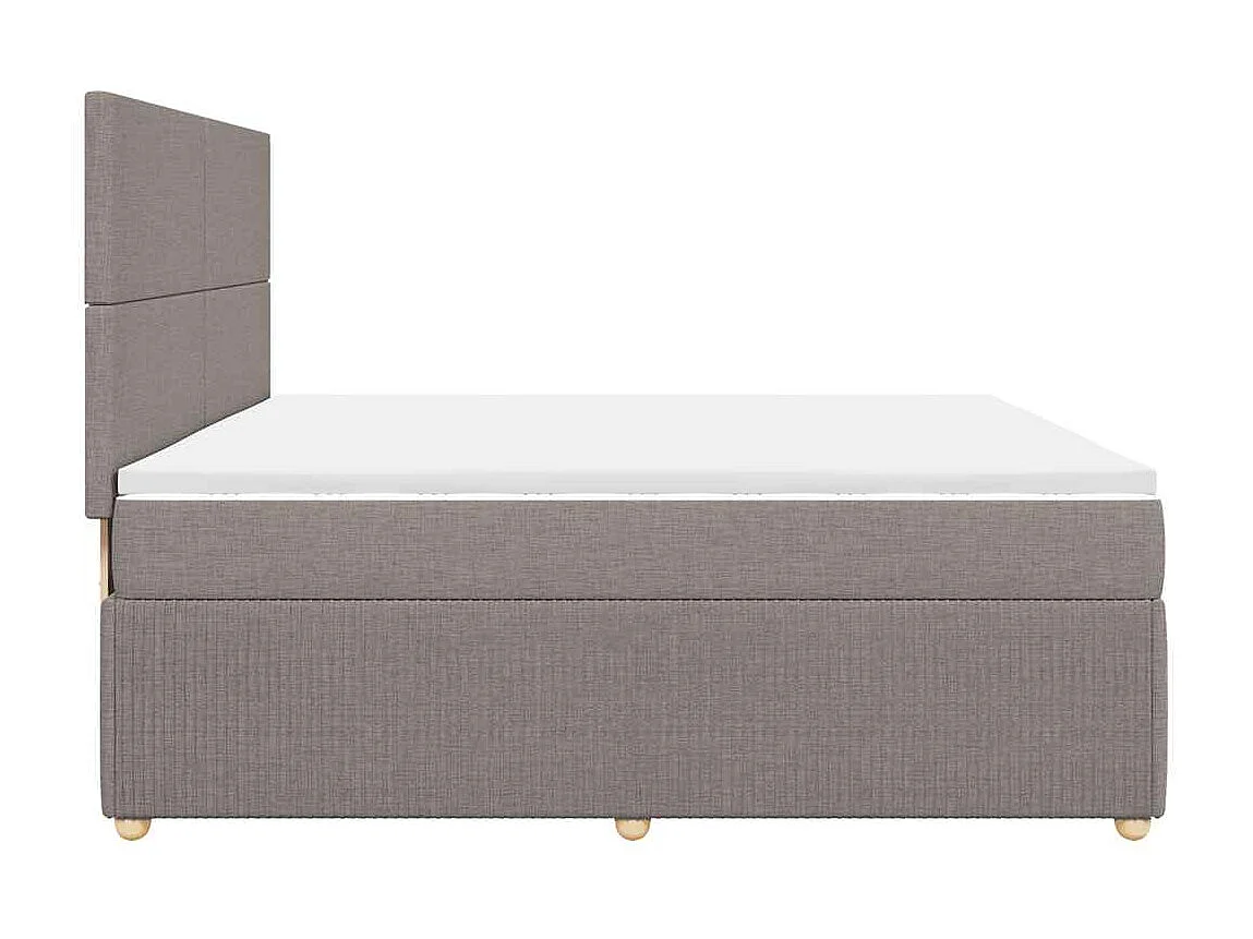 Boxspringbett mit Matratze Taupe 200x200 cm Stoff
