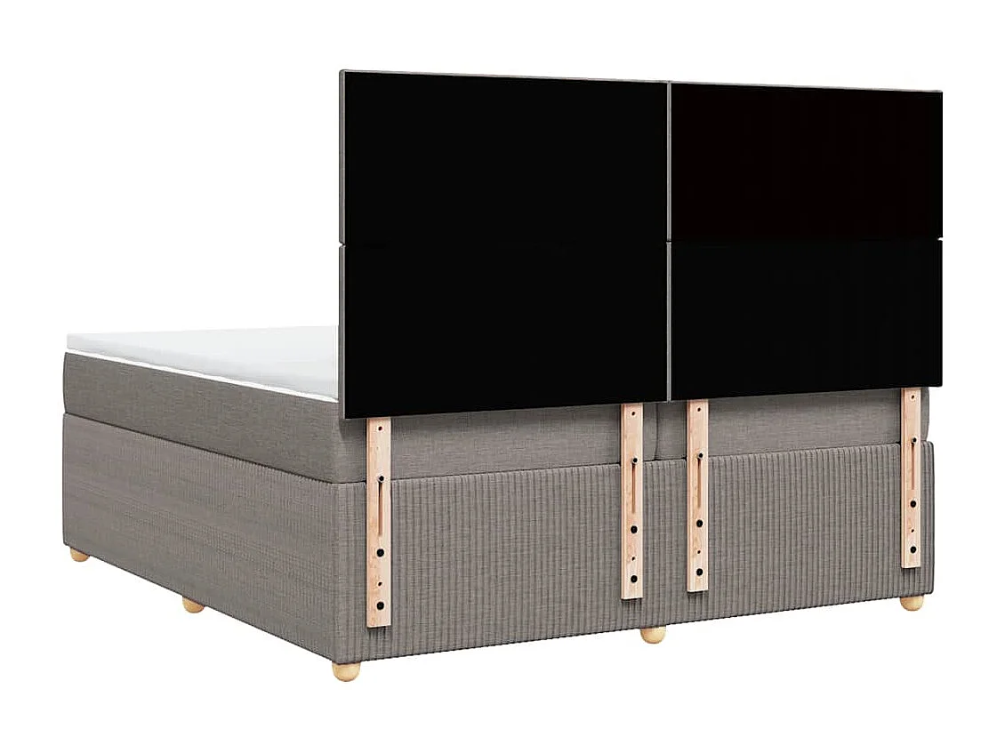 Boxspringbett mit Matratze Taupe 200x200 cm Stoff