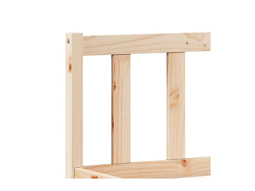 Cadre de lit extra long sans matelas 200x220 cm bois massif pin