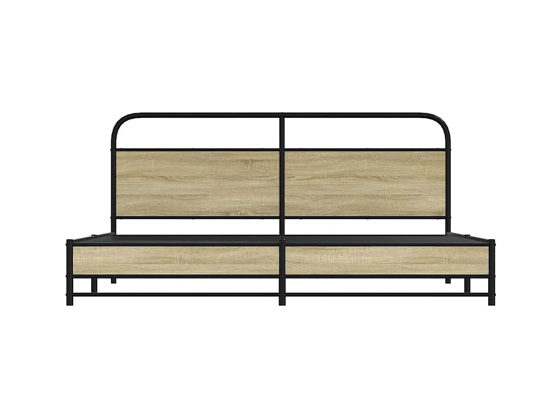 Giroletto senza Materaso in Metallo Rovere Sonoma 200x200 cm