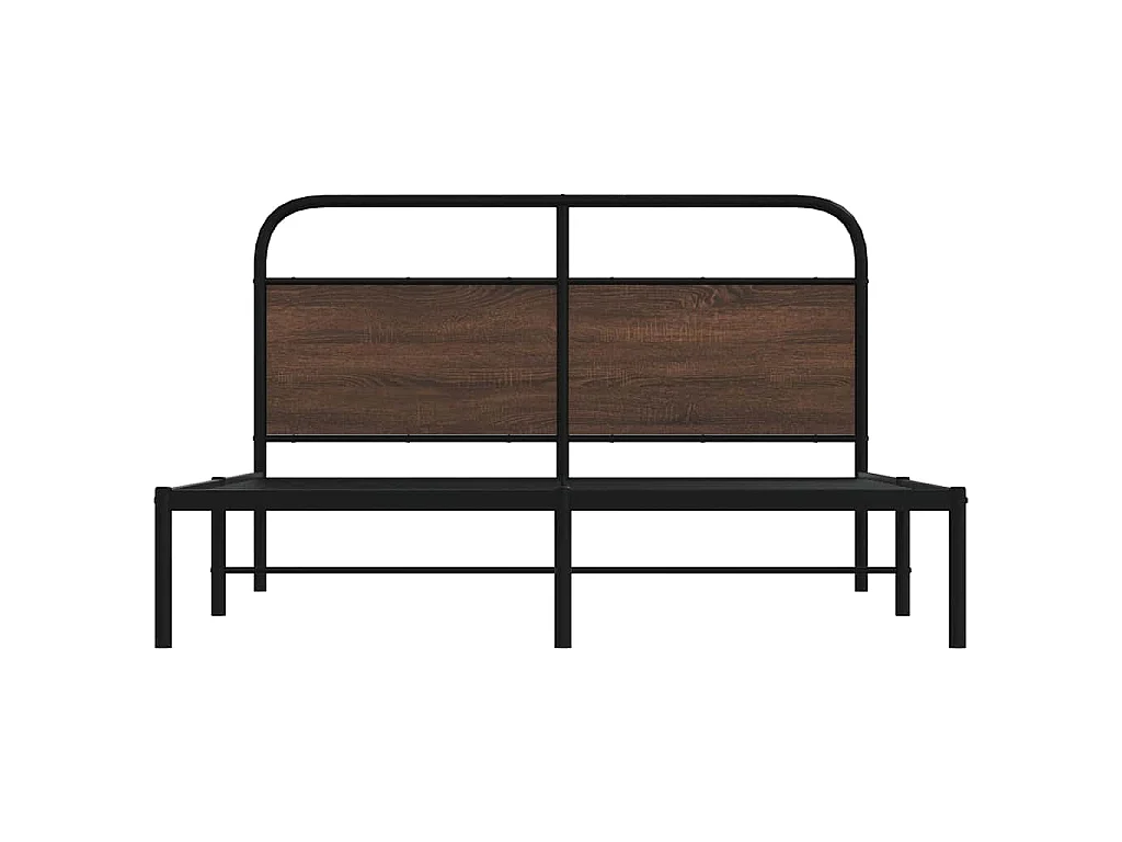 Estrutura cama s/ colchão derivados madeira carvalho castanho