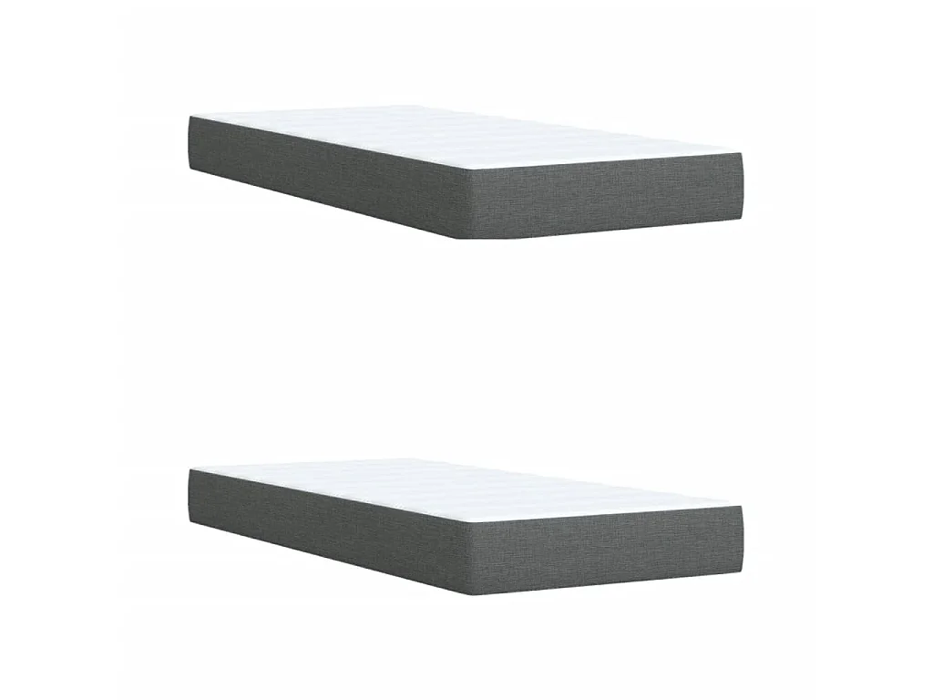 Boxspring met matras stof donkergrijs 200x200 cm