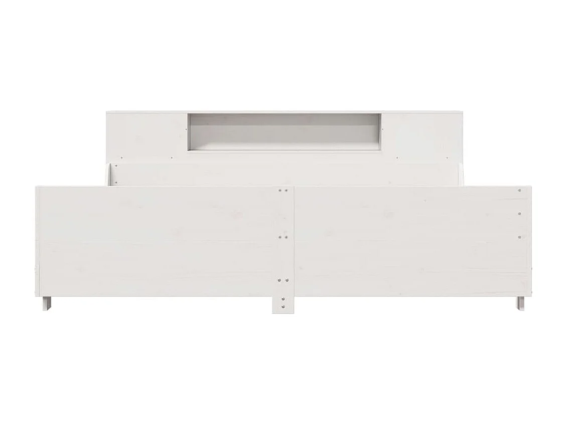 Bedframe zonder matras massief grenenhout wit 200x200 cm