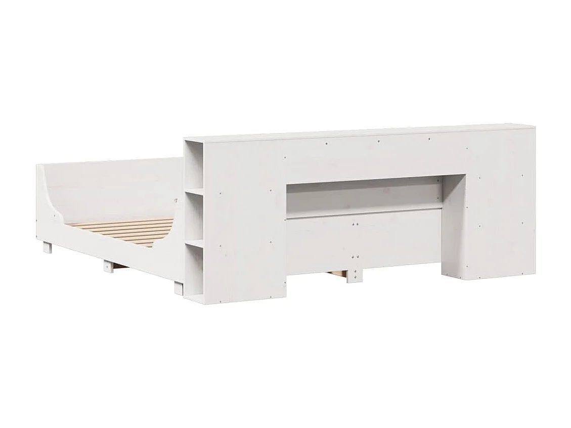 Bedframe zonder matras massief grenenhout wit 200x200 cm