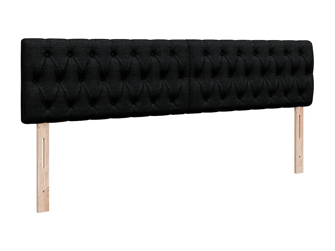 Cadre de lit ottoman avec matelas noir 200x200 cm tissu