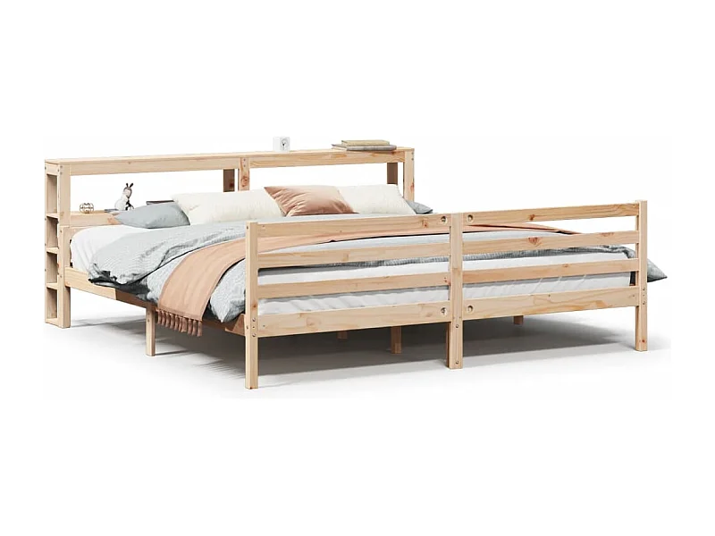 Bettgestell mit Kopfteil ohne Matratze 200x200 cm