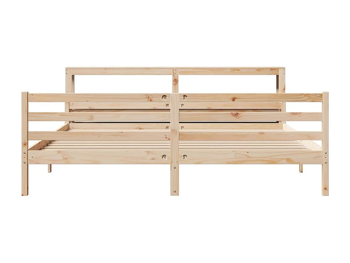 Cadre de lit avec tête de lit sans matelas 200x200 cm