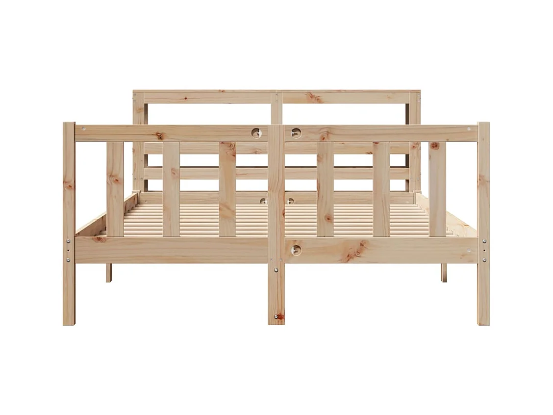Cadre de lit sans matelas 150x200 cm bois de pin massif
