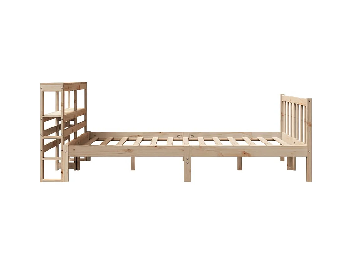 Cadre de lit sans matelas 150x200 cm bois de pin massif